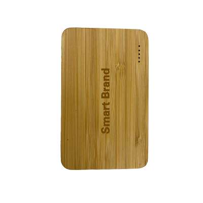 Sustainable Bamboo Power Bank Dual USB Output Eco-Friendly Wireless Charging Powerbank Charger Wood