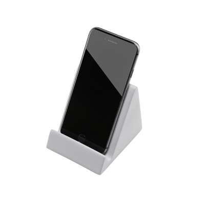 Computer desk accessory  phone holder wireless charger Cement Made