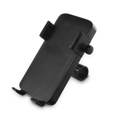 2020 new design handlebar mount holder bike charger powerbank 5000mah phone mount holder bike wireless charger